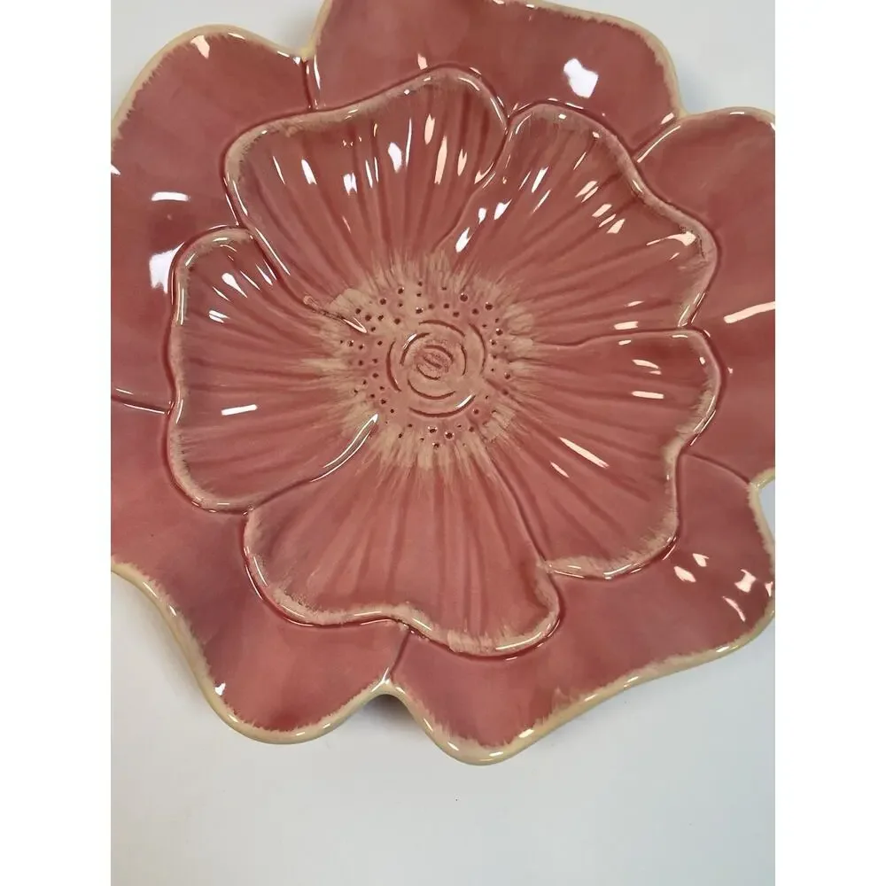 Set Of 2 Vintage Collectible Special Place Pink Floral 8.5” Plates